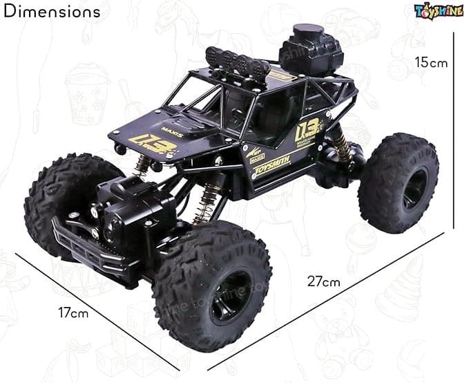 Rock Crawler Monster RC Truck All Terrain Stunt Racing Car Rechargeable Indoor Outdoor Toy Car thumbnail 2