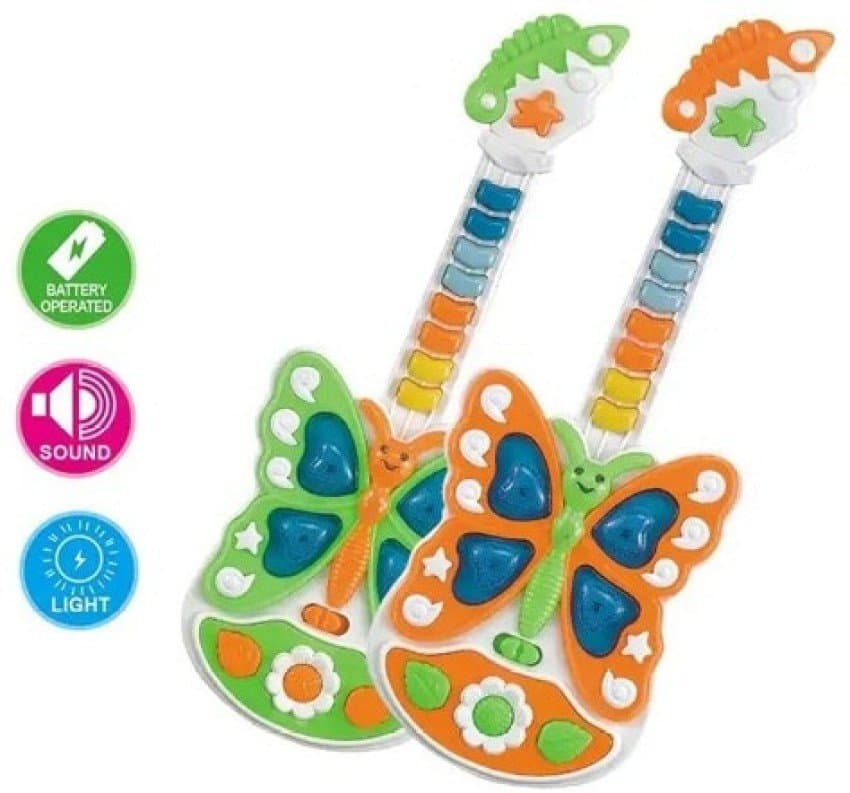 Butterfly Guitar Toy with Light and Music Toy (1 Pc / Battery not included)