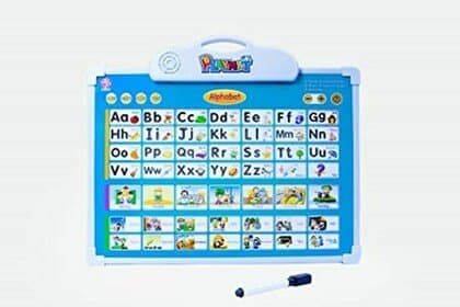 Learning Board 2in1 - Educational PAD for Kids Musical Board for Alphabet ABC Learning Toy Play Mat & Drawing with One Doodle Pen
