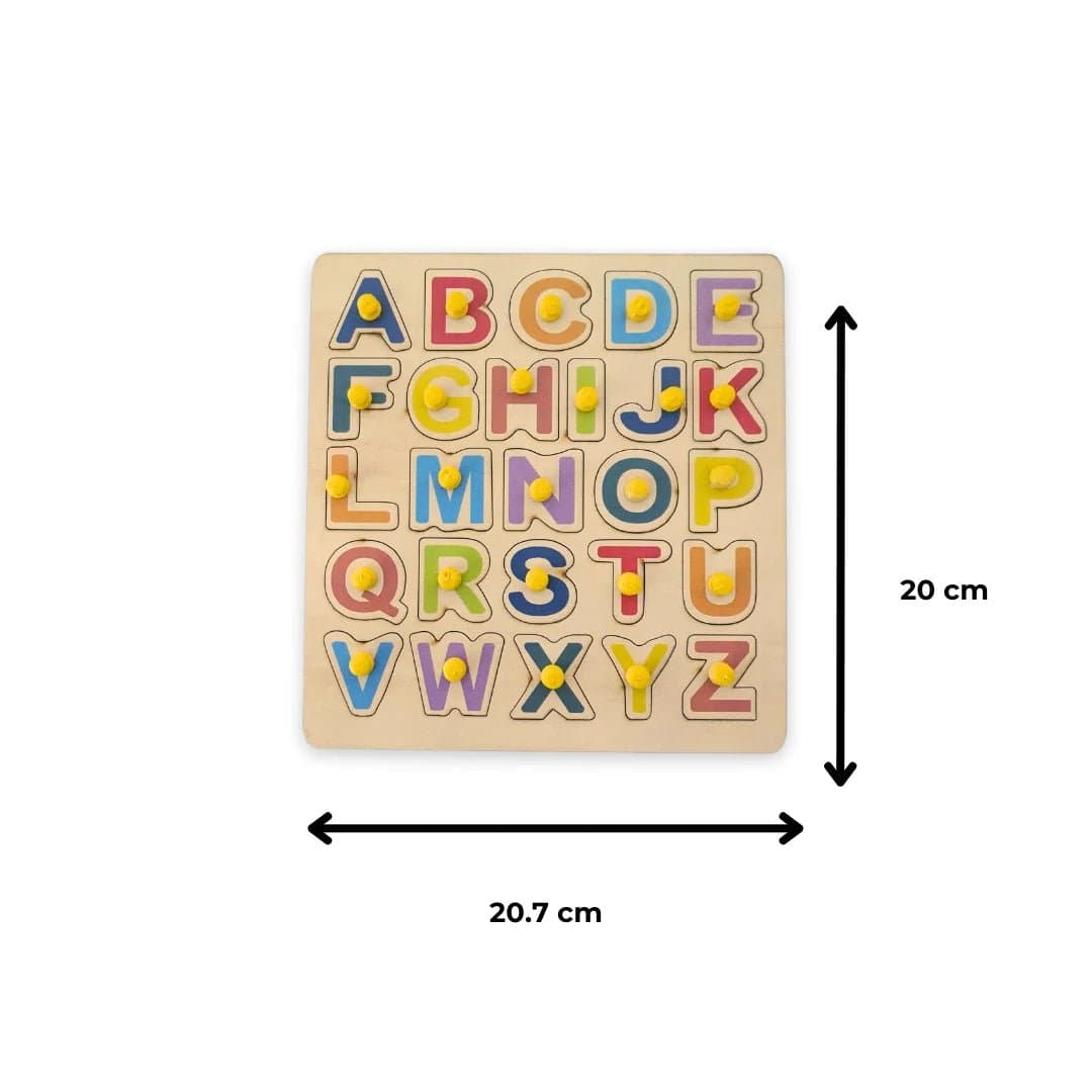 Wooden Puzzle Board ABC Letters Shapes Educational Learning Toys (1 Set) thumbnail 2