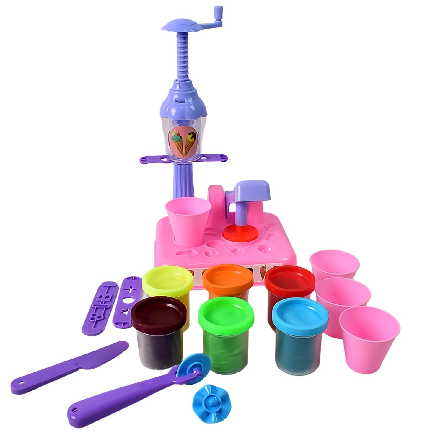 Scoop and Play Set, Color Dough for Kids Play Toys, Ice Cream Maker Machine (36 Pcs Set) thumbnail 3