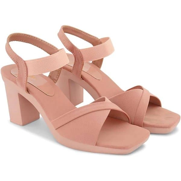 JM LOOKS Fashion Fancy Solid Backstrap Comfortable Sole Stylish Casual Heel Sandal,for Womens & Girls