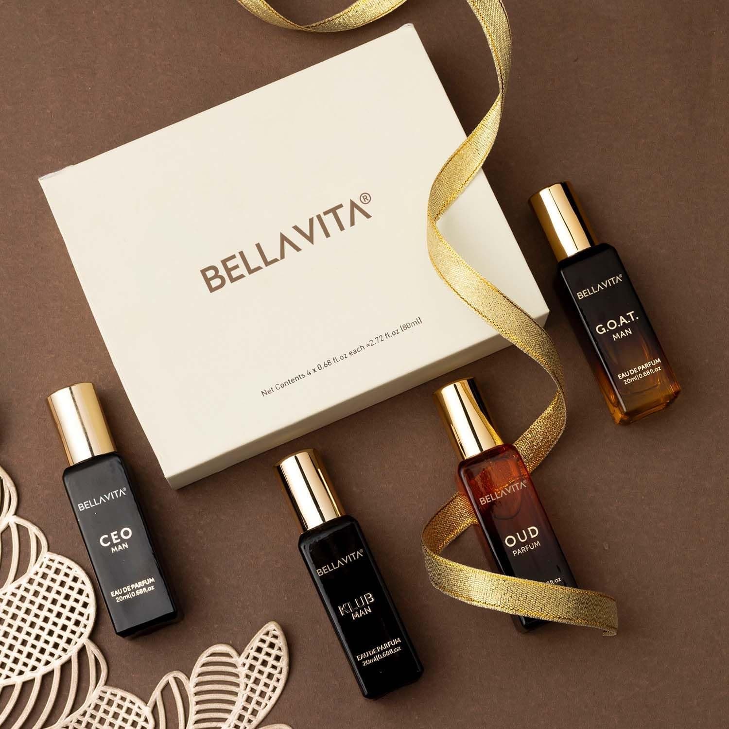 Bella Vita Luxury Man Perfume Gift Set 4 x 20 ml for Men with KLUB, OUD, CEO, G.O.A.T Perfume | Woody, Citrusy Long Lasting EDP Fragrance Scent thumbnail 2
