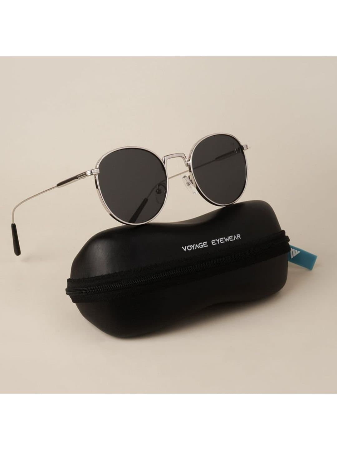Men's Black Round Sunglasses-2038MG3051 thumbnail 2